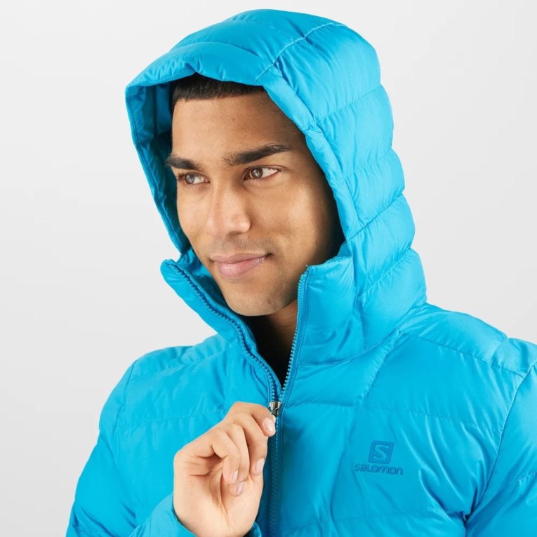Salomon Essential Xwarm Men's Insulated Jackets Turquoise | CA 7J62